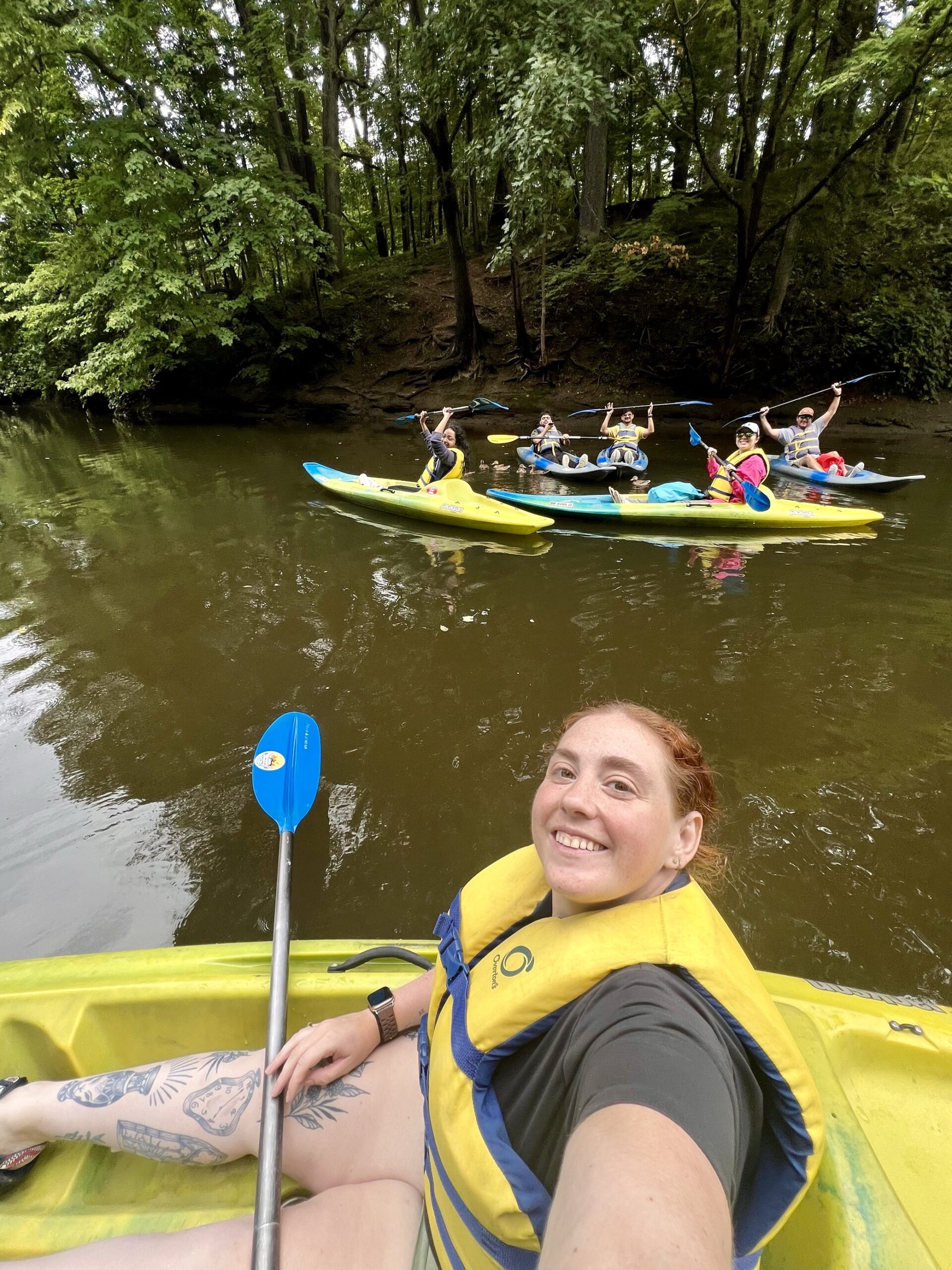 Group kayaking on the Cuyahoga Valley River 2024 - 1