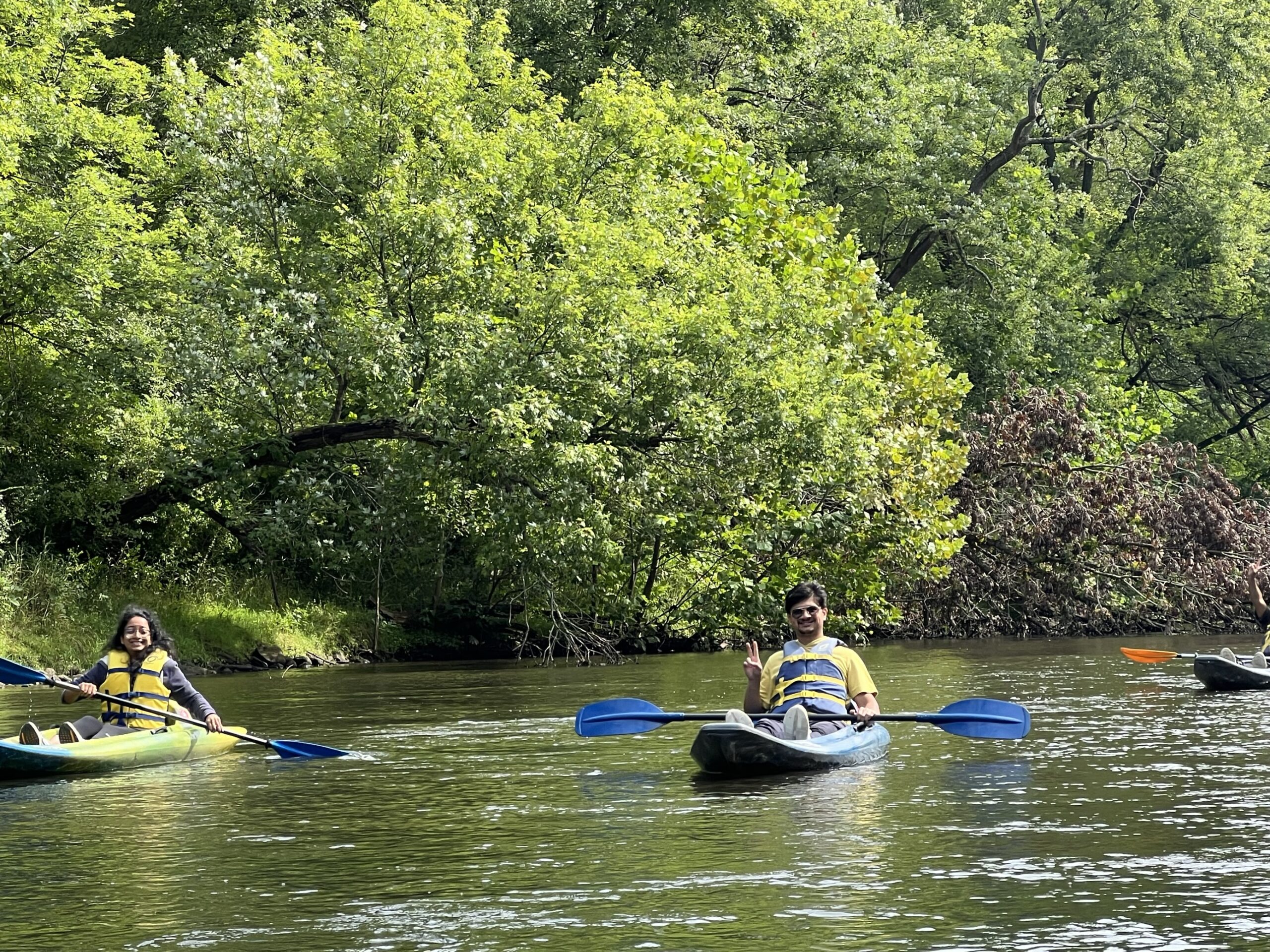 Group kayaking on the Cuyahoga Valley River 2024 - 2
