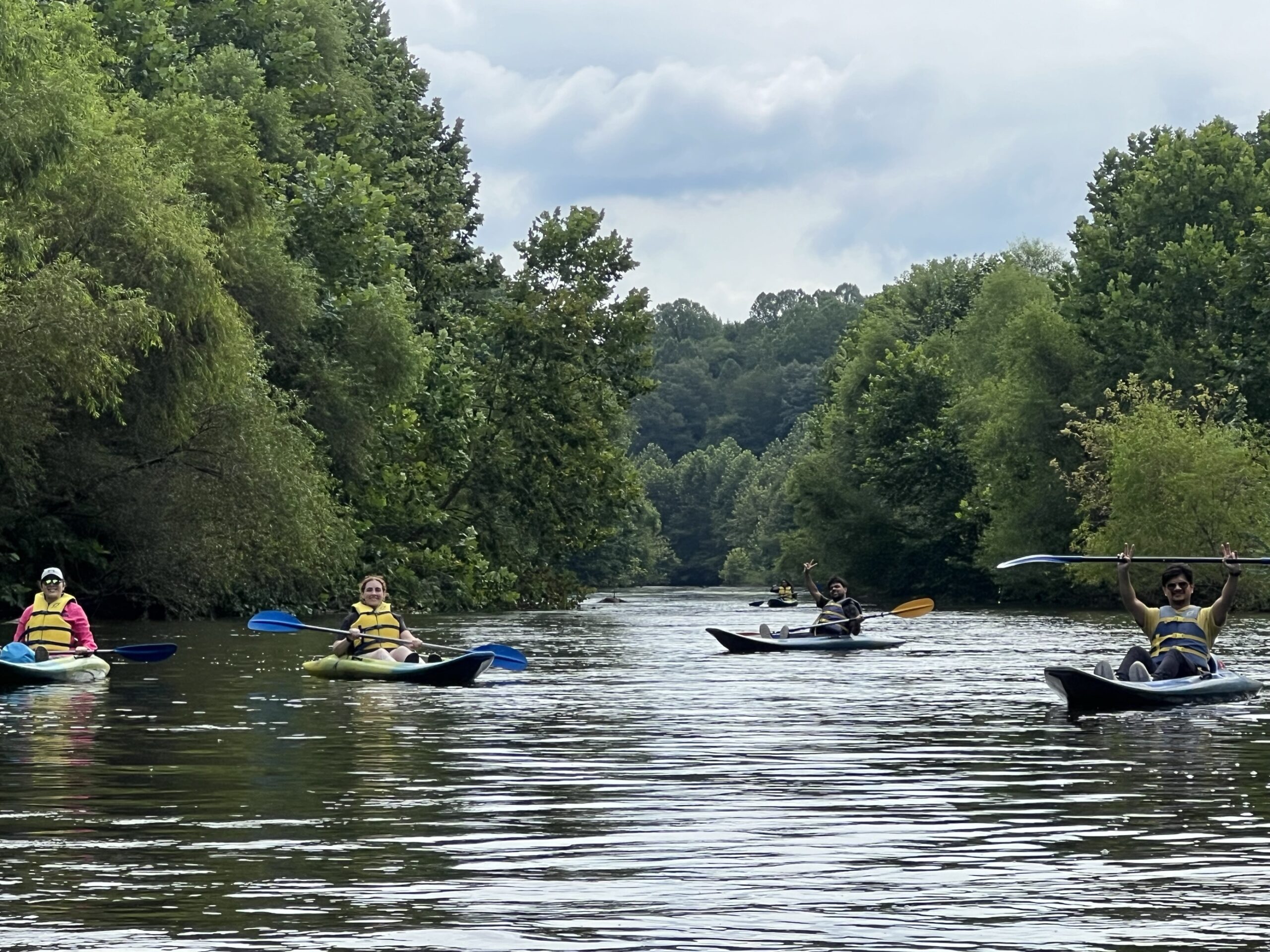 Group kayaking on the Cuyahoga Valley River 2024 - 4